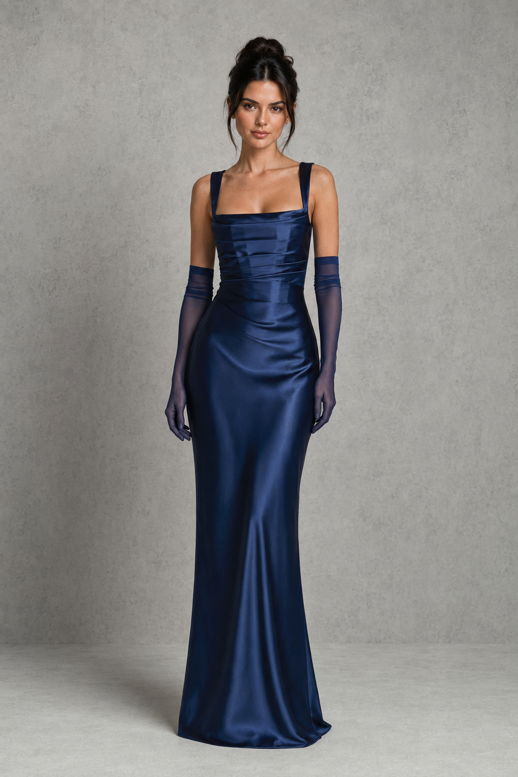 Bryony | Plus Size Evening Dresses Corset Satin Maxi Formal