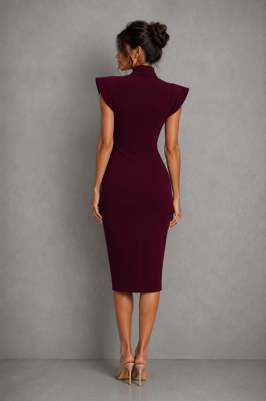 Valentina | Office Attire For Women Bow Tie Midi Dress