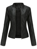 Georgiana | Women's Tailored Zip-Up Biker Leather Jacket