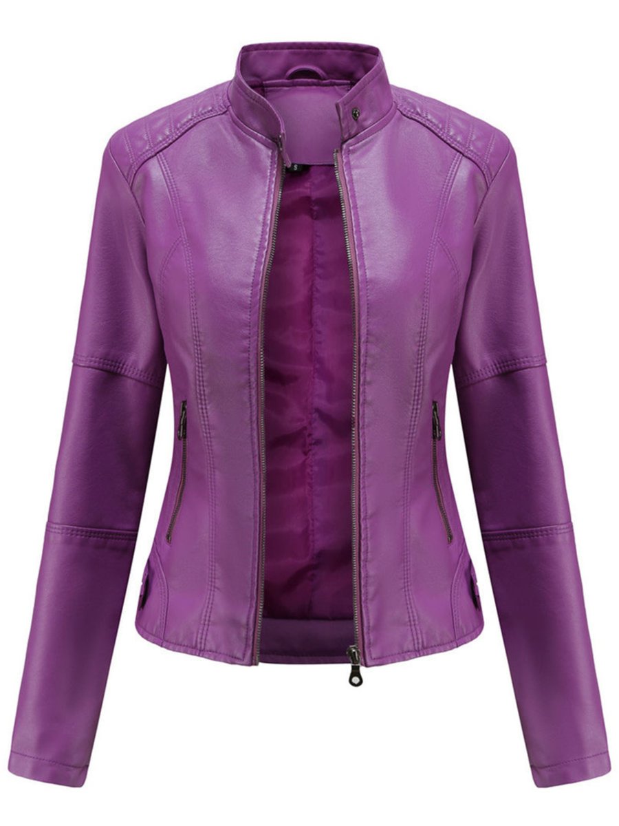 Georgiana | Women's Tailored Zip-Up Biker Leather Jacket