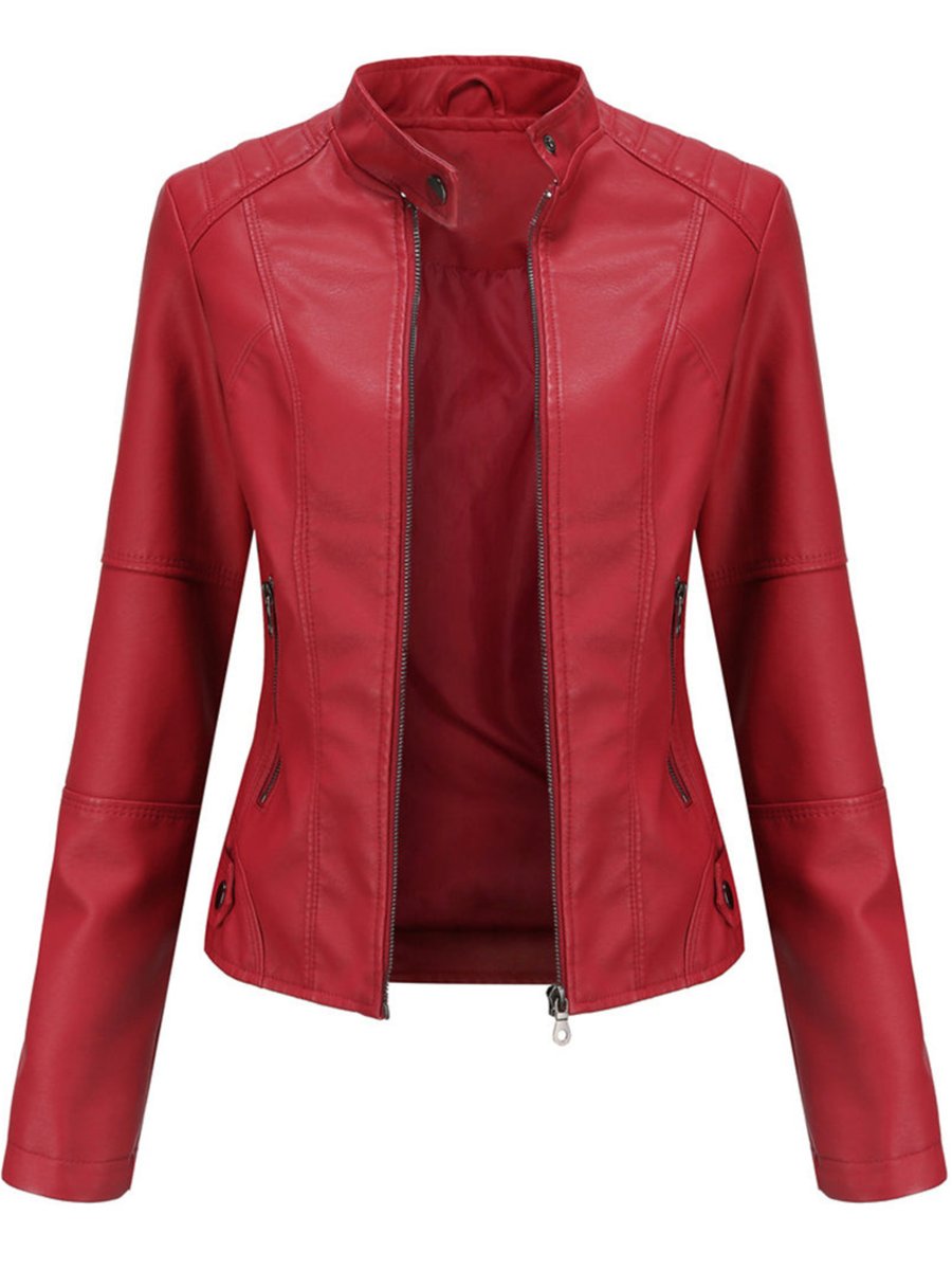 Georgiana | Women's Tailored Zip-Up Biker Leather Jacket
