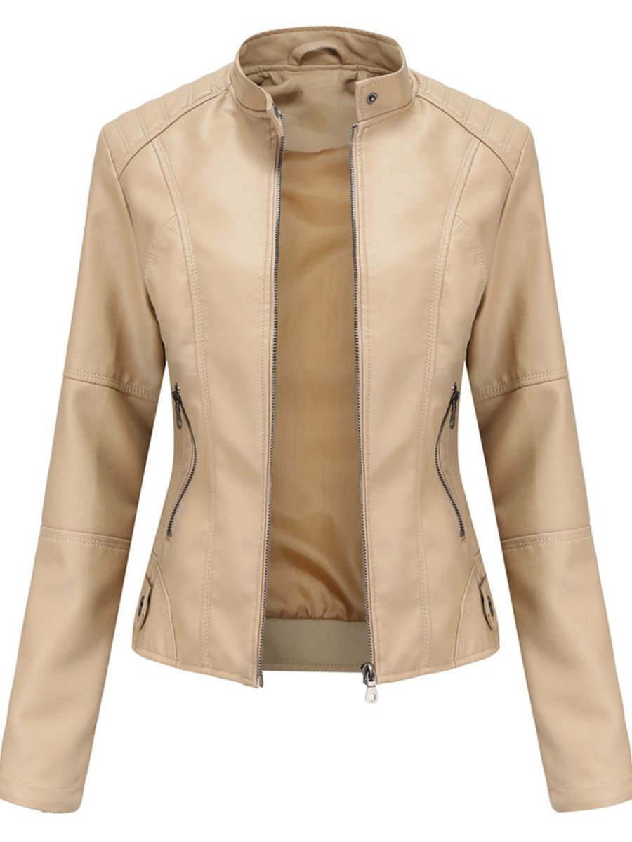 Georgiana | Women's Tailored Zip-Up Biker Leather Jacket