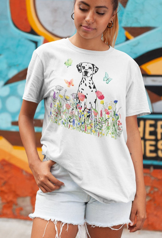 Dalmatian T-shirt, Dog Mom or Dad, Dog Lover, Wildflower shirt Dalmatian Dog gift ideas gift, 101 Dalmatians