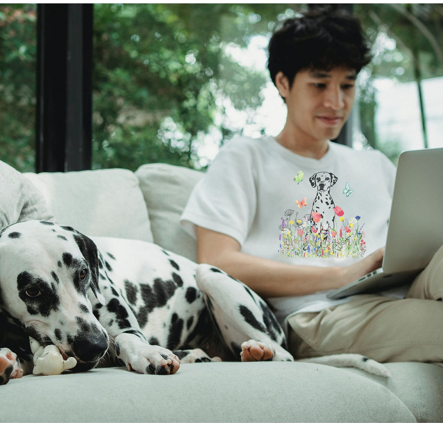 Dalmatian T-shirt, Dog Mom or Dad, Dog Lover, Wildflower shirt Dalmatian Dog gift ideas gift, 101 Dalmatians