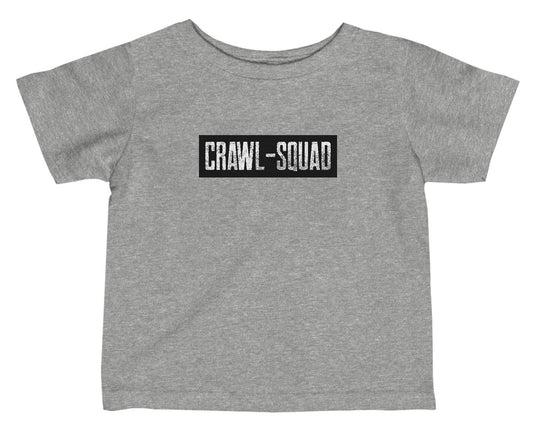 Designer Toddler Tee, CRAWL SQUAD, Cute Baby T-shirt, Hipster Baby, Cool Baby Gift, Funny Baby Tee, 1st Birthday Gift, Cute Trendy Design