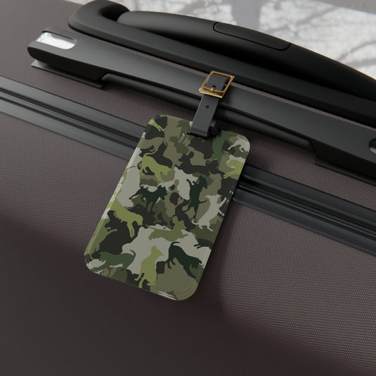 Spot the Dogs - Trendy Camouflage Dog Print,  Luggage Tag, Travel Accessories, gift for Dog Dad,  gift for Dog Lover, Fun Gift for Dog Mom