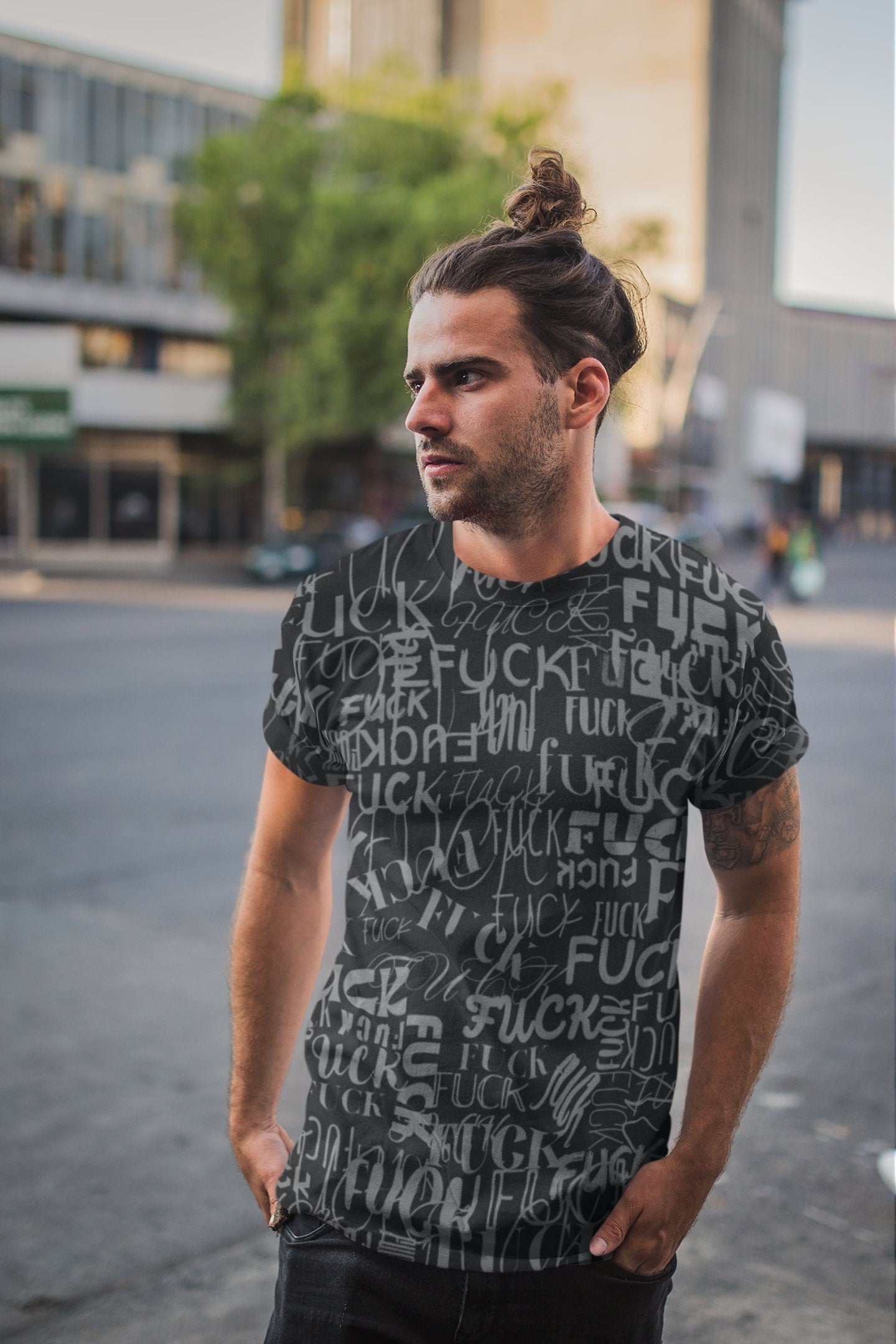 FCK - Trendy Fuck Shirt, Rude Word Tee, Cool Student Tshirt, Gamers T-shirt gift, Streetwear Fashion, Funky Black Grey, boyfriend unisex fit