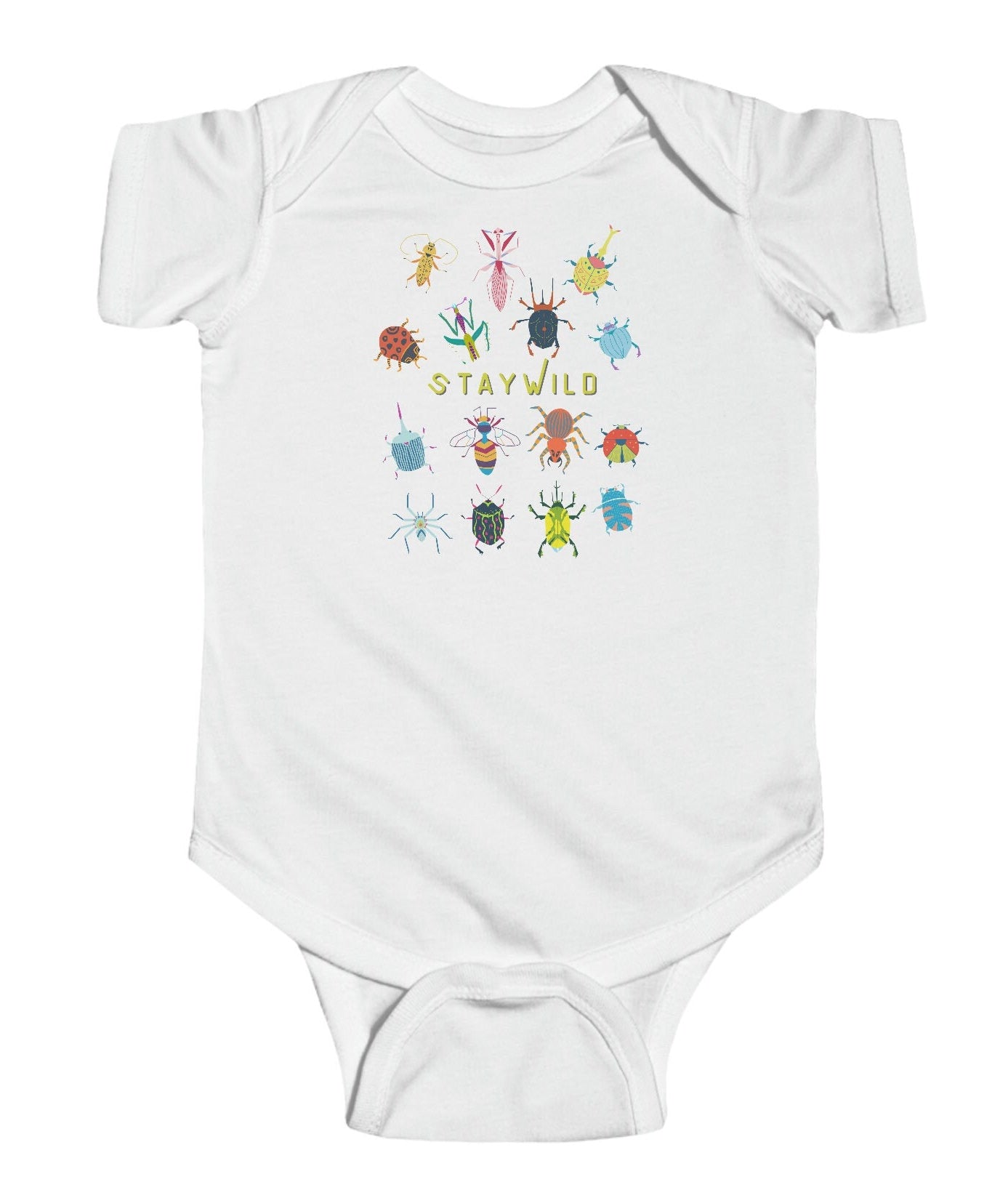 Little Bug Cute Baby Romper StayWild, Baby One Piece Bodysuit, Adorable Cartoon Bugs, Gift for Hipster Baby, Funky Baby, Future Entomologist